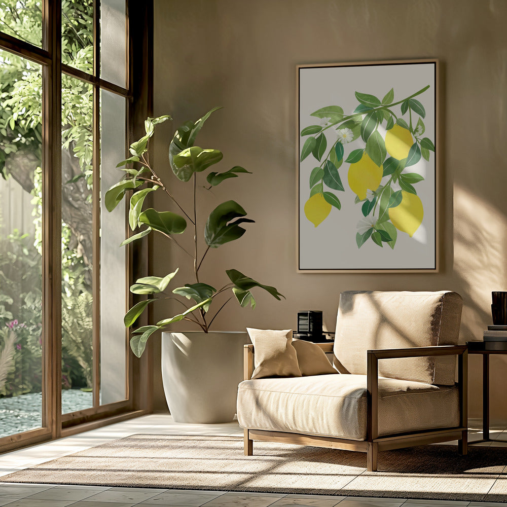 Sonnige Zitronen 4x5 | Poster
