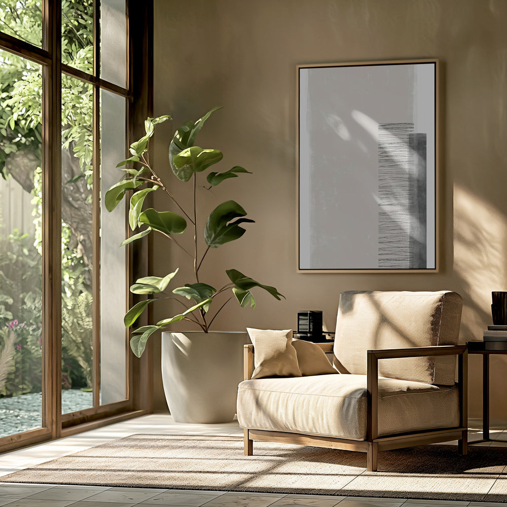 Monochromatische Palette mit vertikalen Linien | Poster