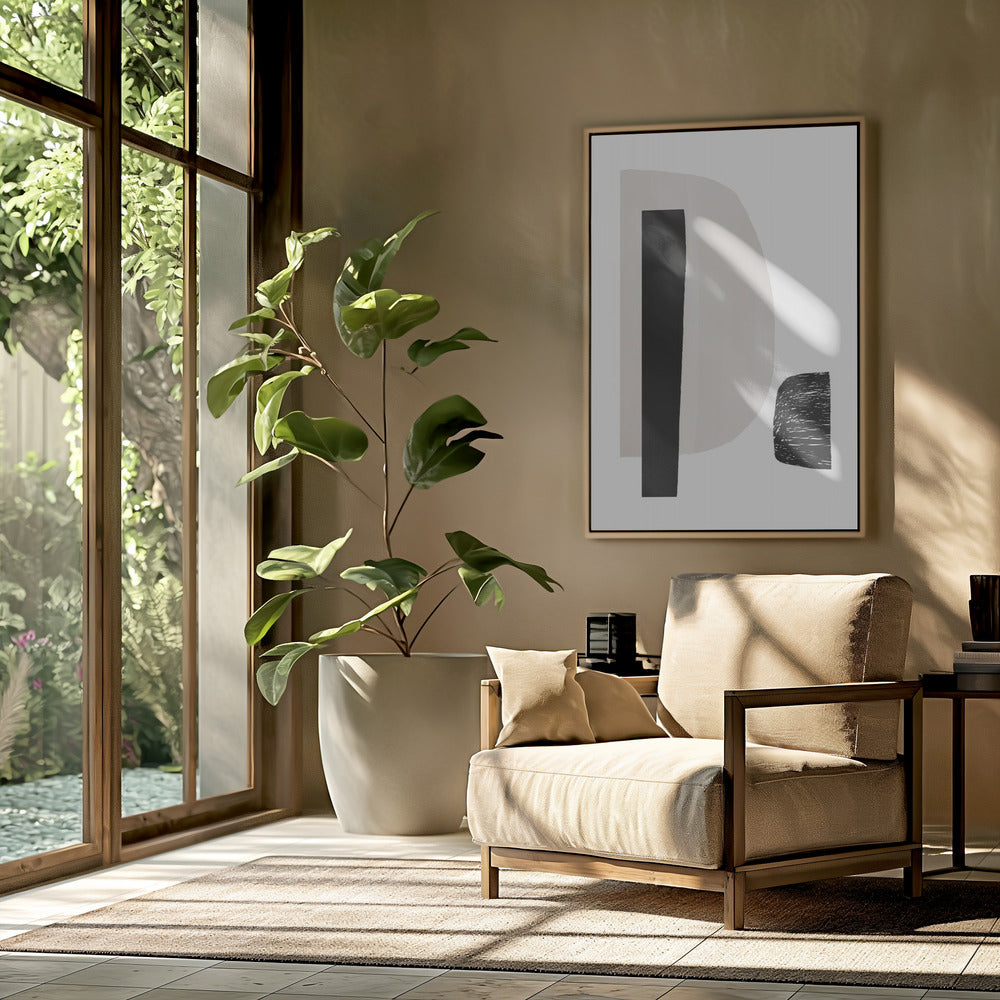 Geometrische Formen in Schwarz und Weiß | Poster