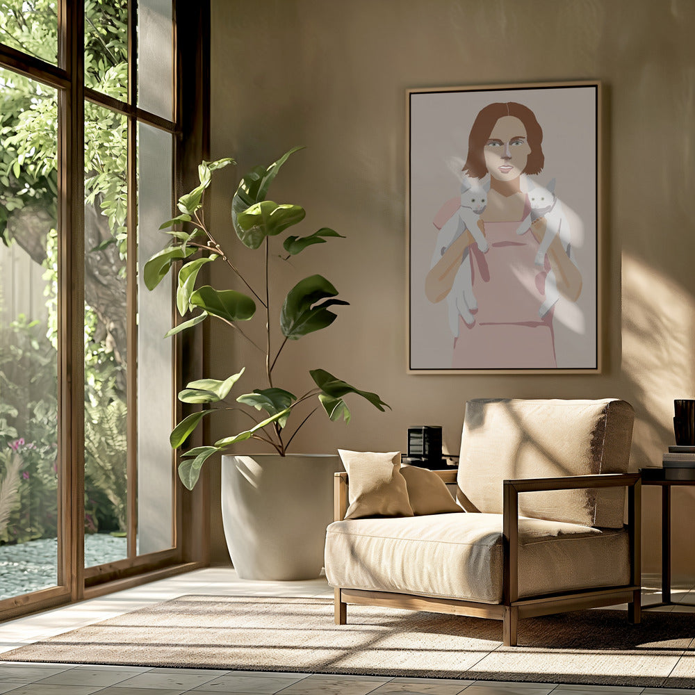 Lady with Kittens | Poster