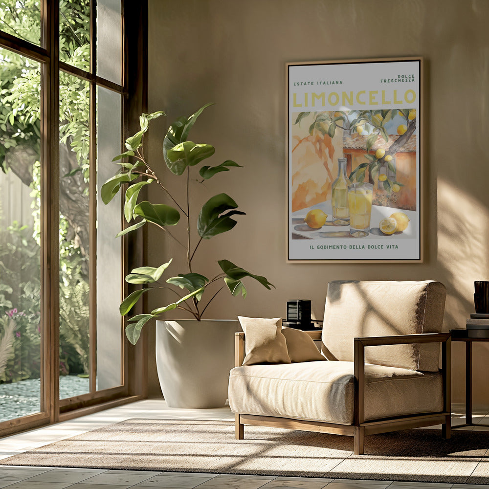 Limoncello, Aquarell, Frisch | Poster