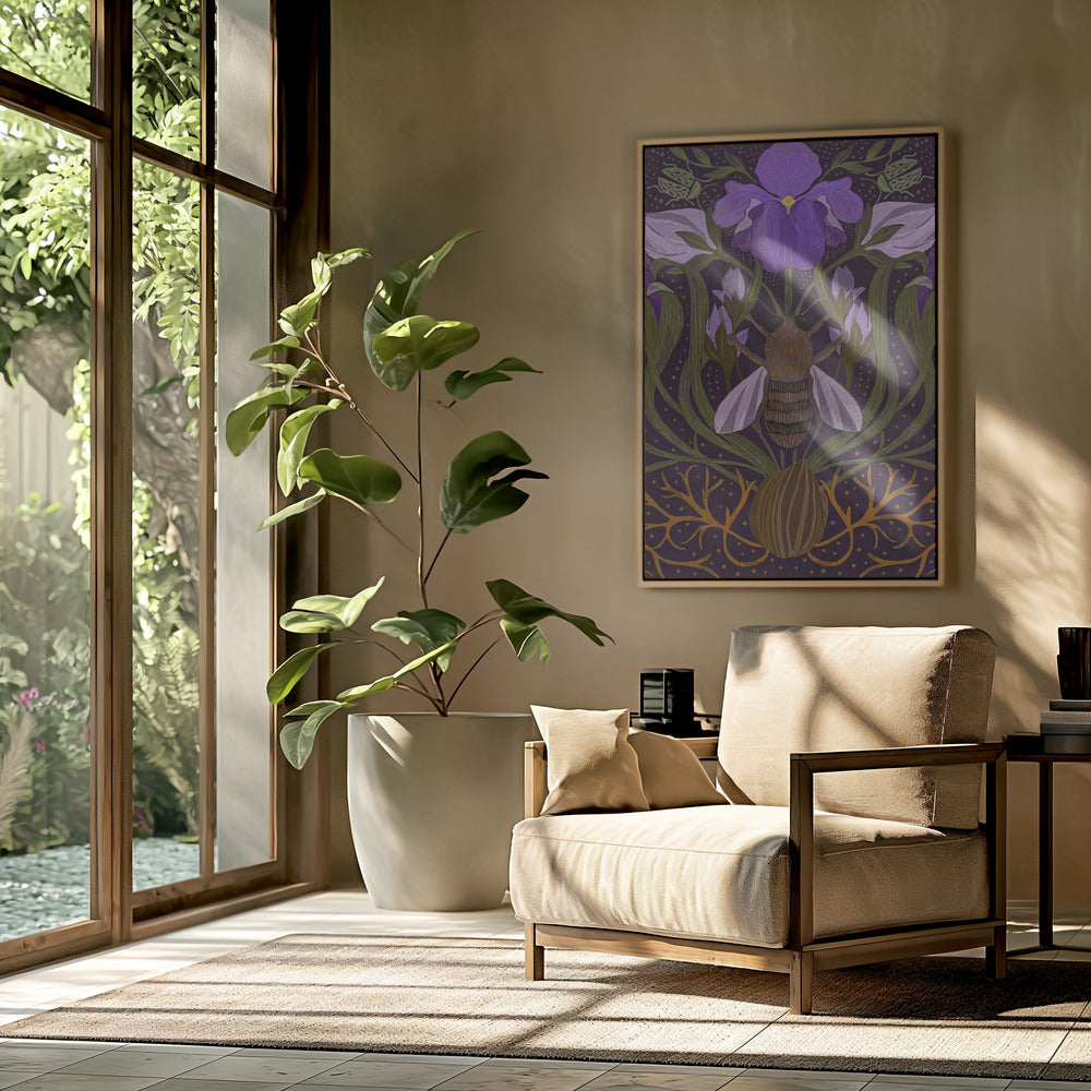 Biene und Iris | Poster