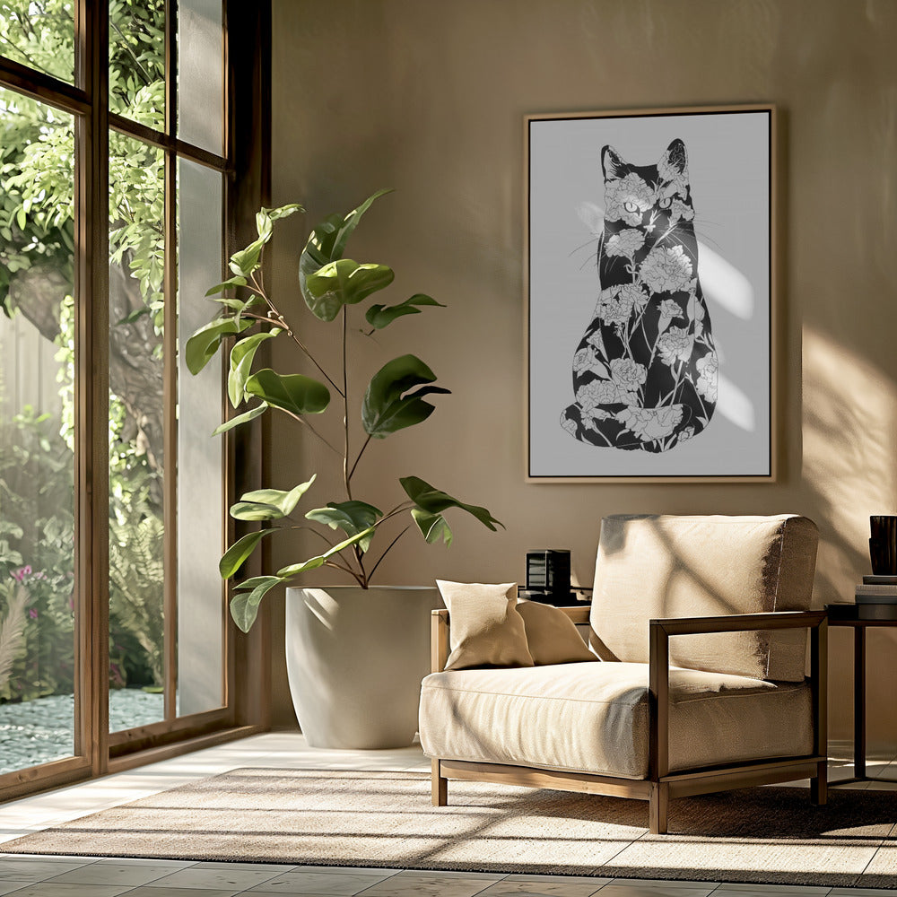 Carnation Cat Original | Poster