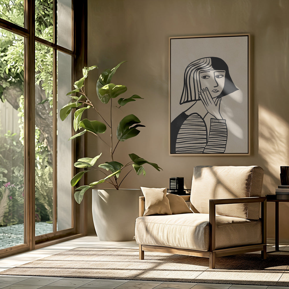Denkendes Mädchen | Poster