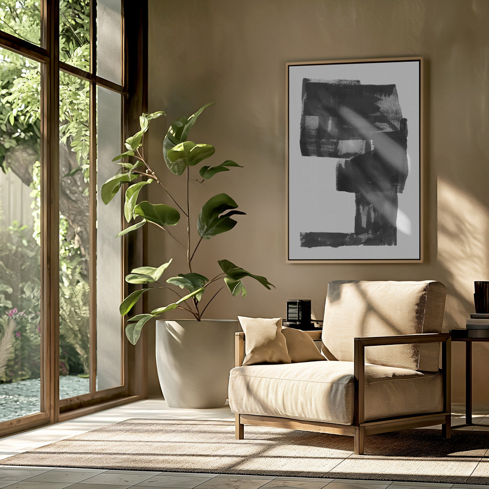 Black and White Abstract Composition No.2 | Poster