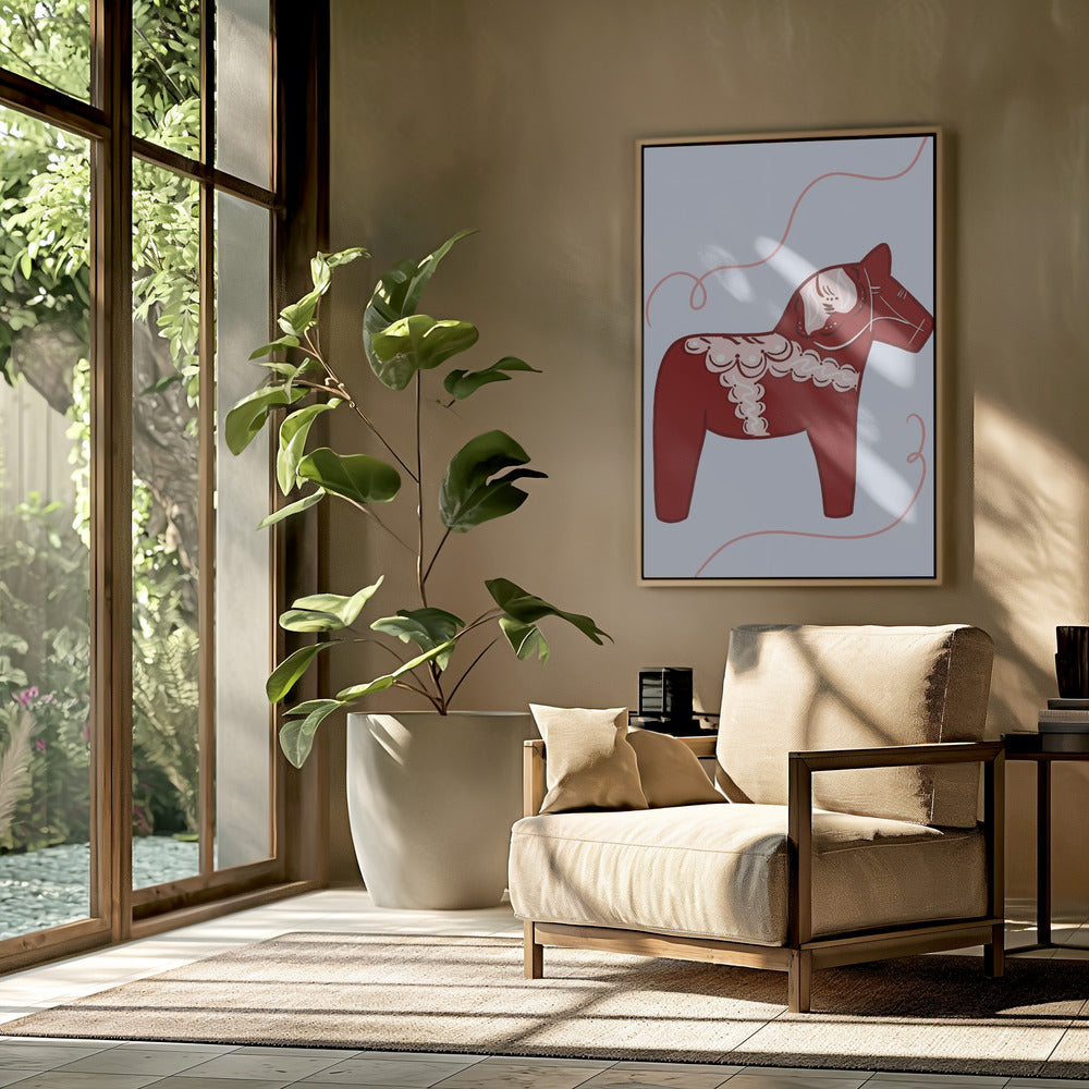 Rotes Pferd, Whimsy Poster
