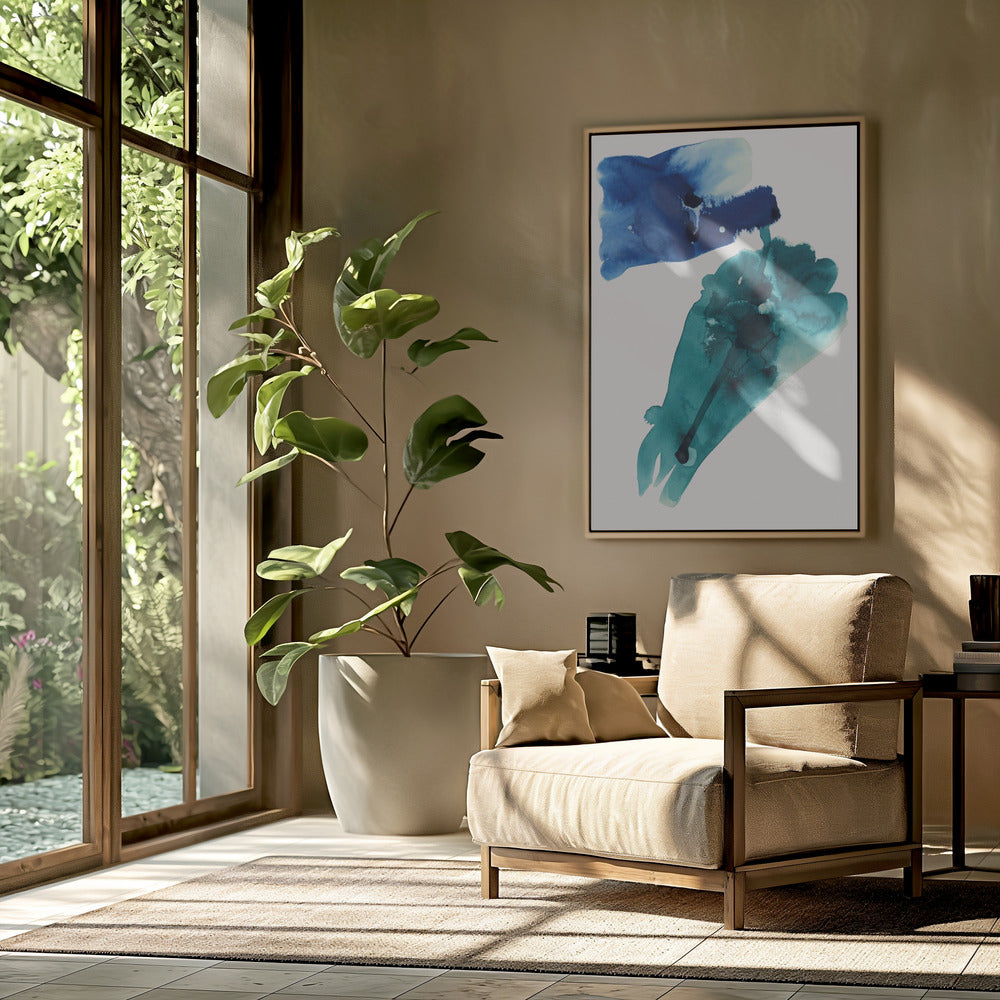 Abstract Watercolour Washes Shapes 1 | Poster