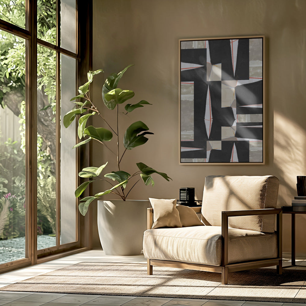 Abstract Black Jigsaw 2 | Poster