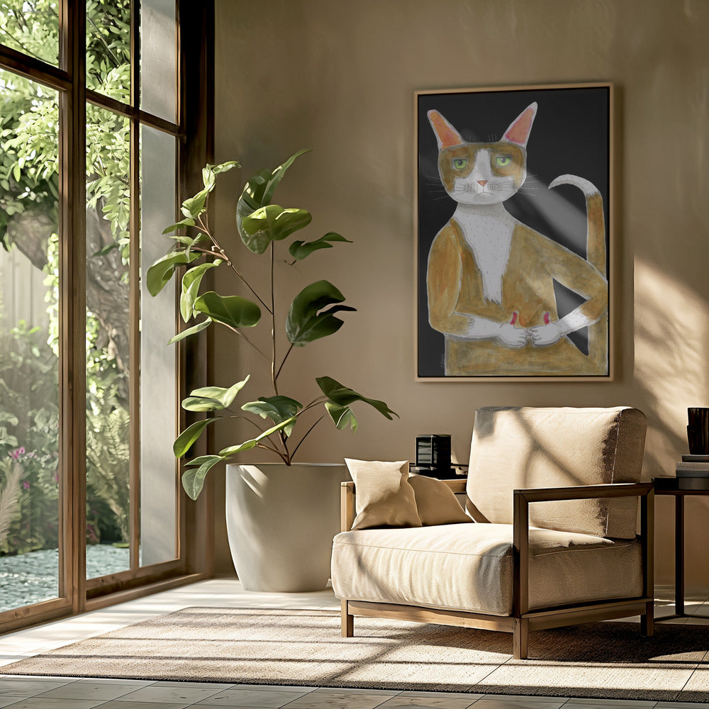 Alles ok, Katze, Daumen hoch. | Poster