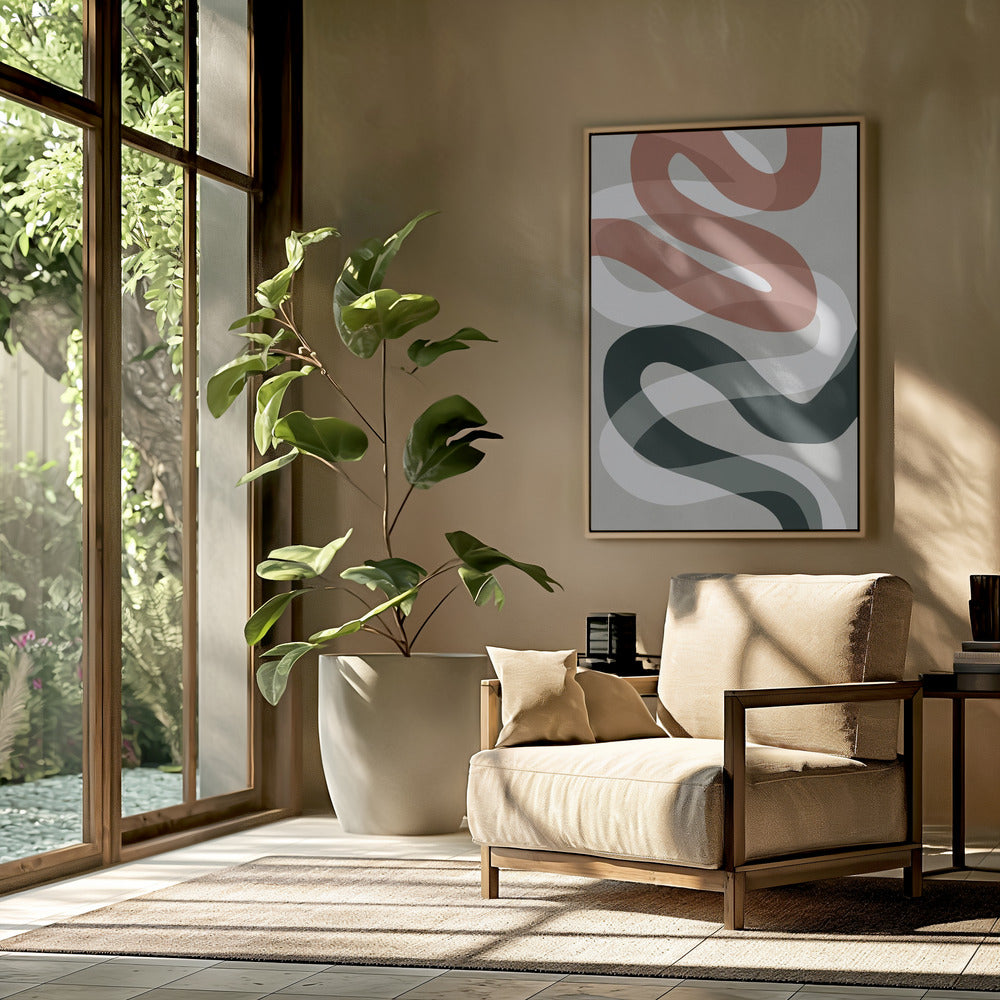 Expressionistische Kurven 1 | Poster