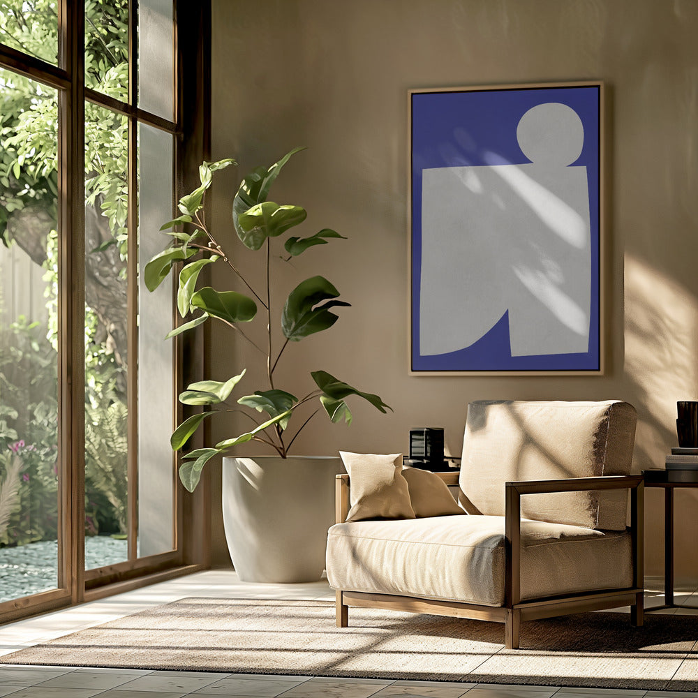 Blau-weiße Kunst 2 | Poster