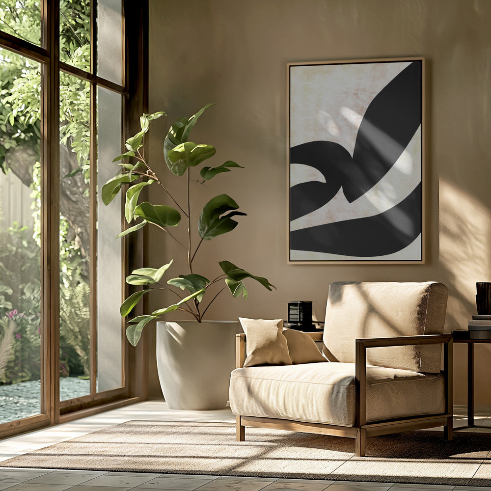 Abstract Black Shapes Print No 3 | Poster