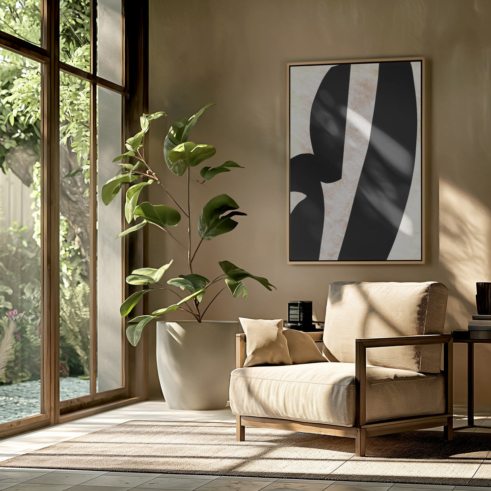Abstract Black Shapes Print No 6 | Poster