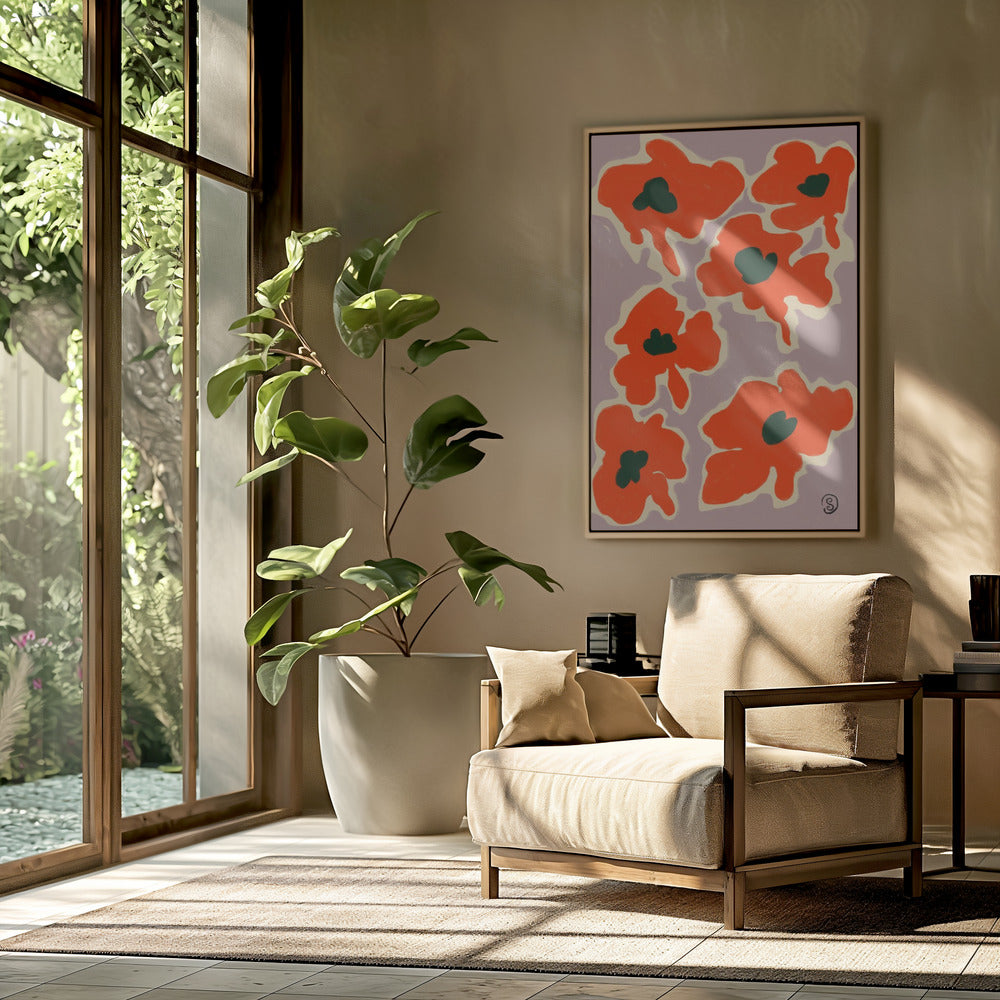Lebendige Mohnblumen | Poster
