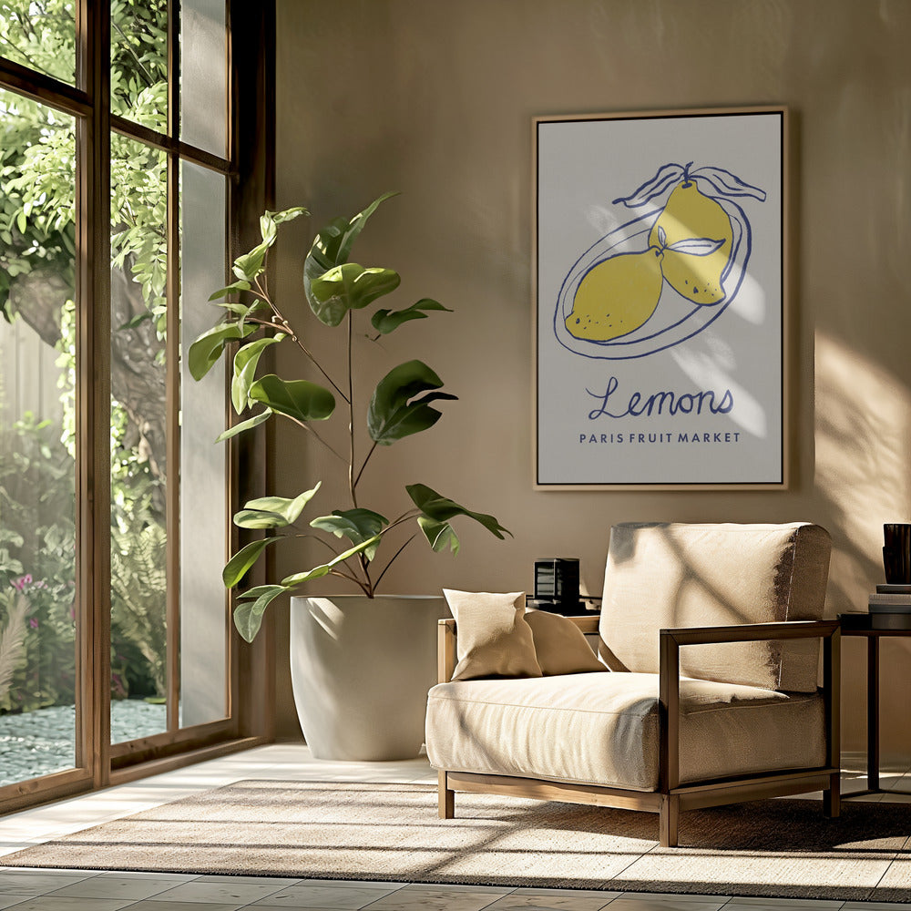 Food Art - Zitronen Pariser Obstmarkt | Poster