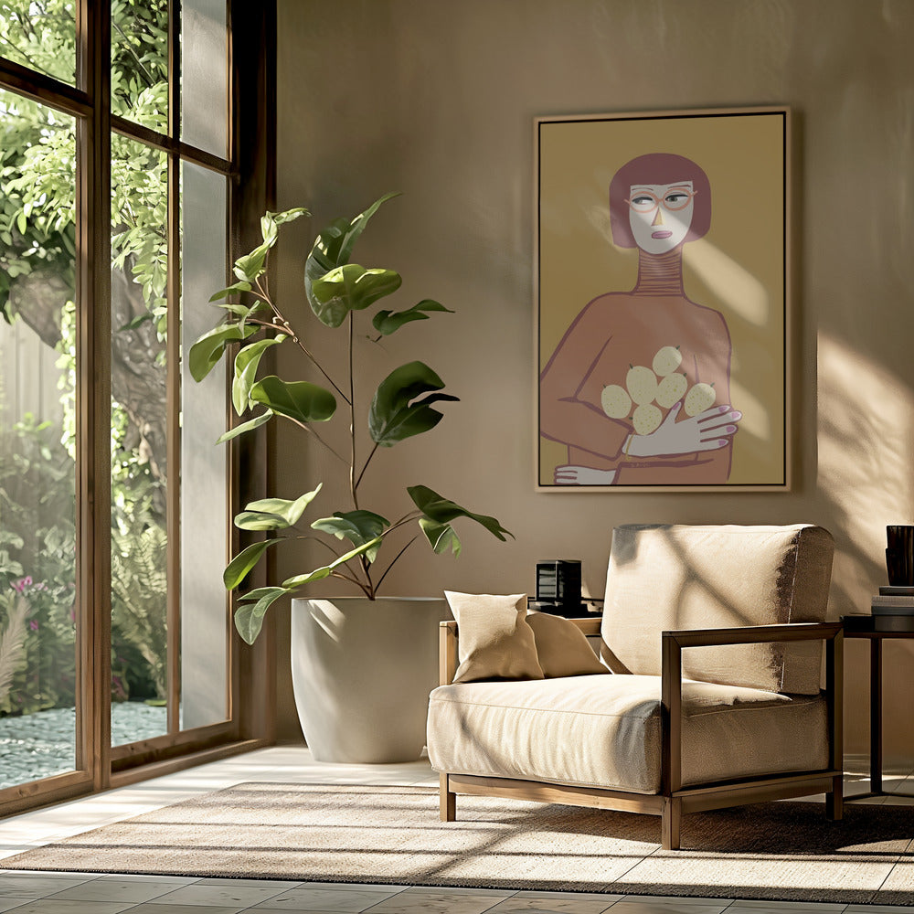 Dame mit Zitronen | Poster