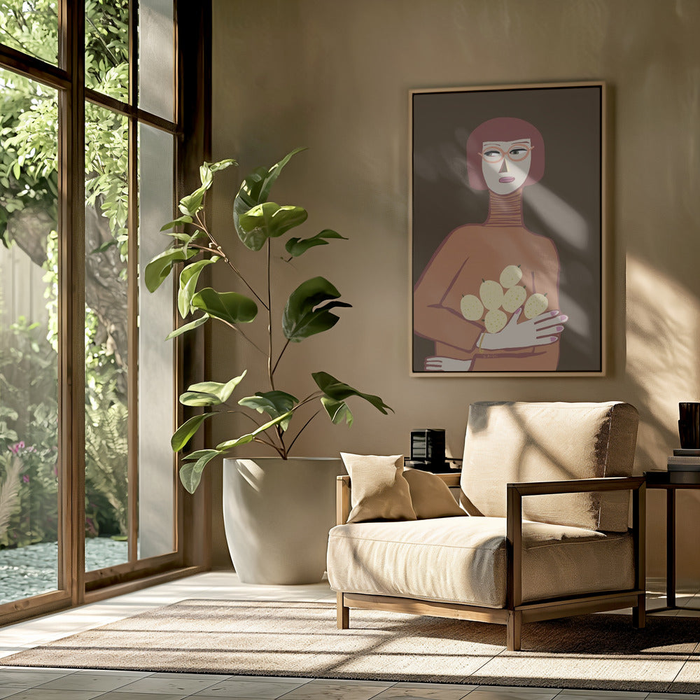 Dame mit Zitronen | Poster