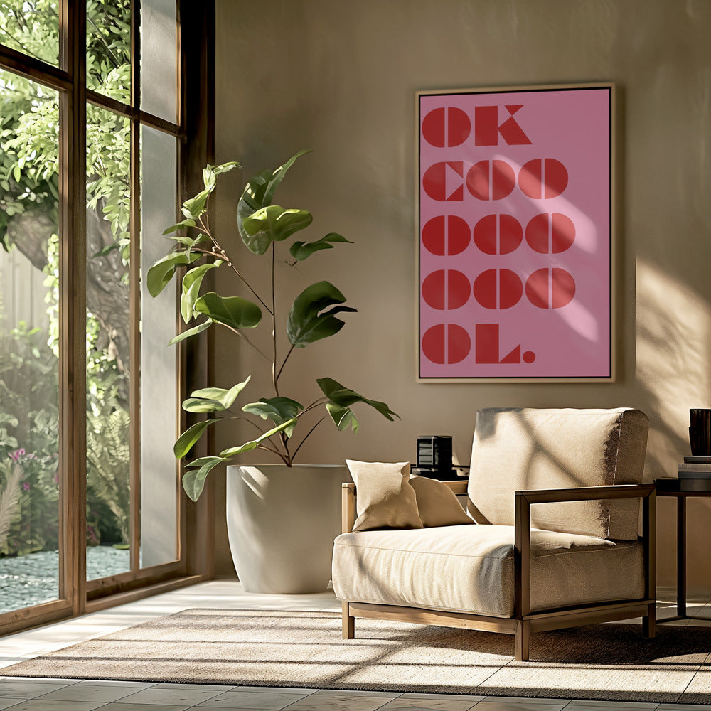 Fettgedruckte geometrische Botschaft | Poster