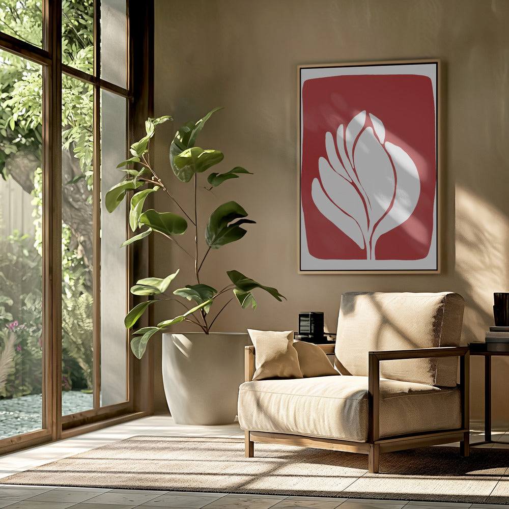 White Blossom Silhouette | Poster