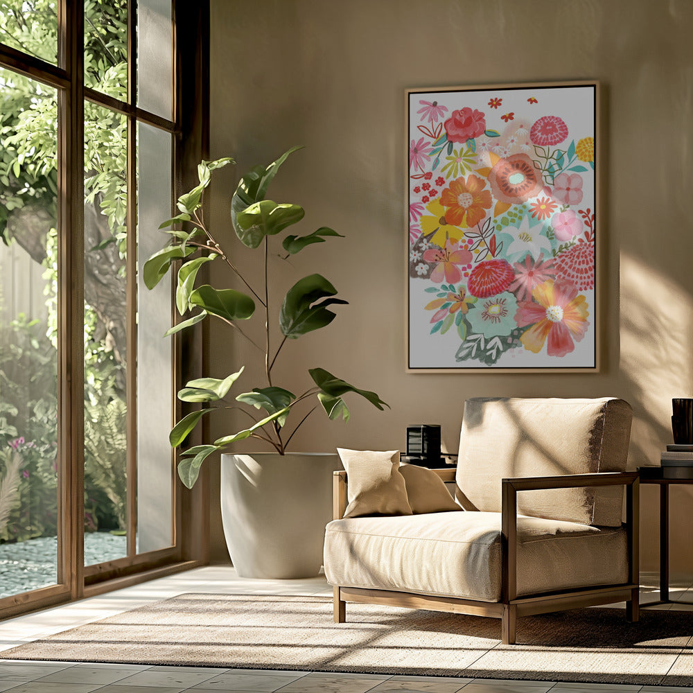 Sommergarten in voller Blüte | Poster
