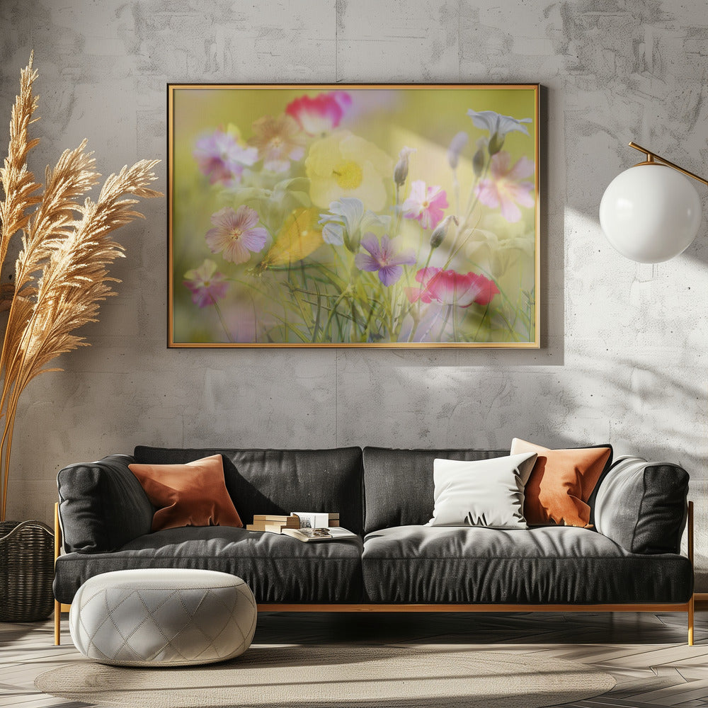 Kleiner Garten auf einer Sommerwiese | Leinwand