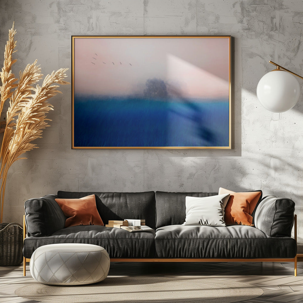 Der Baum auf dem Blau | Leinwand