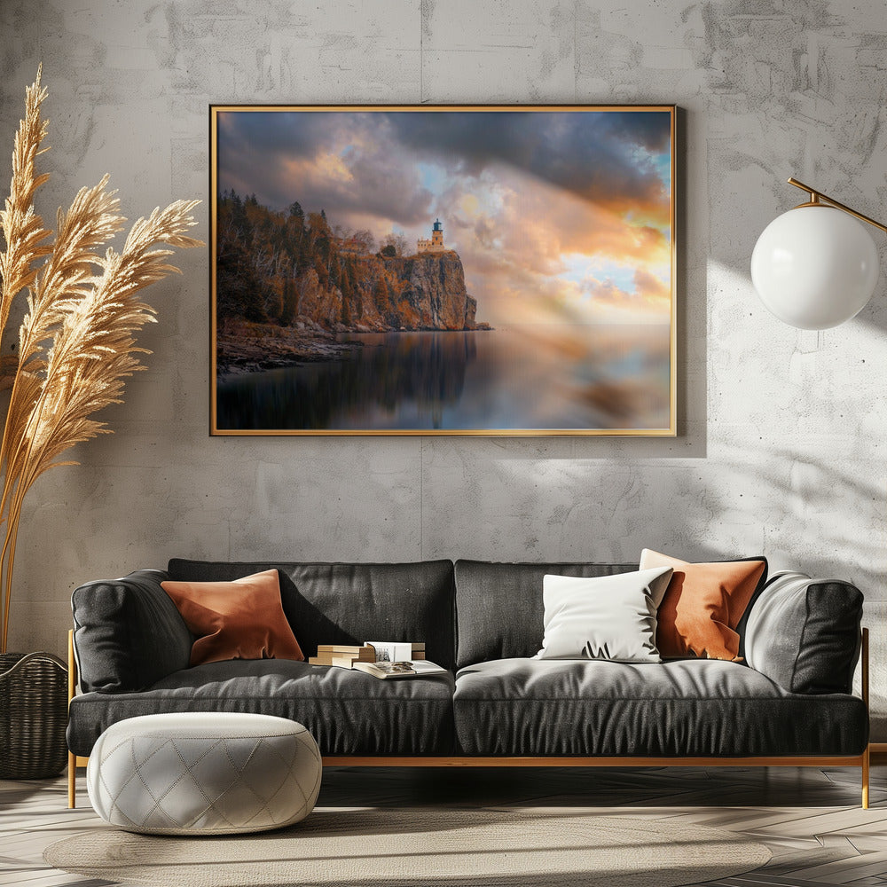 A Cloudy Day at Split Rock Lighthouse | Canvas