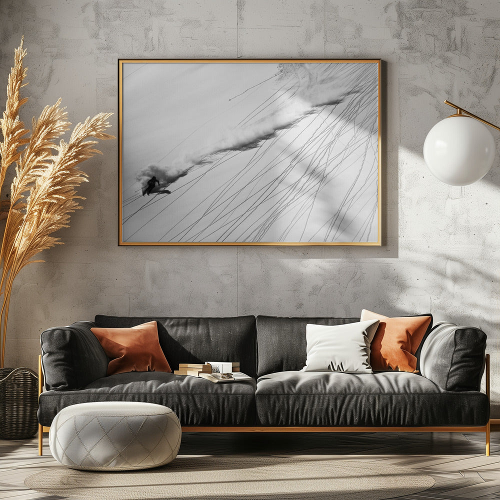 Skifahren Pulver | Leinwand