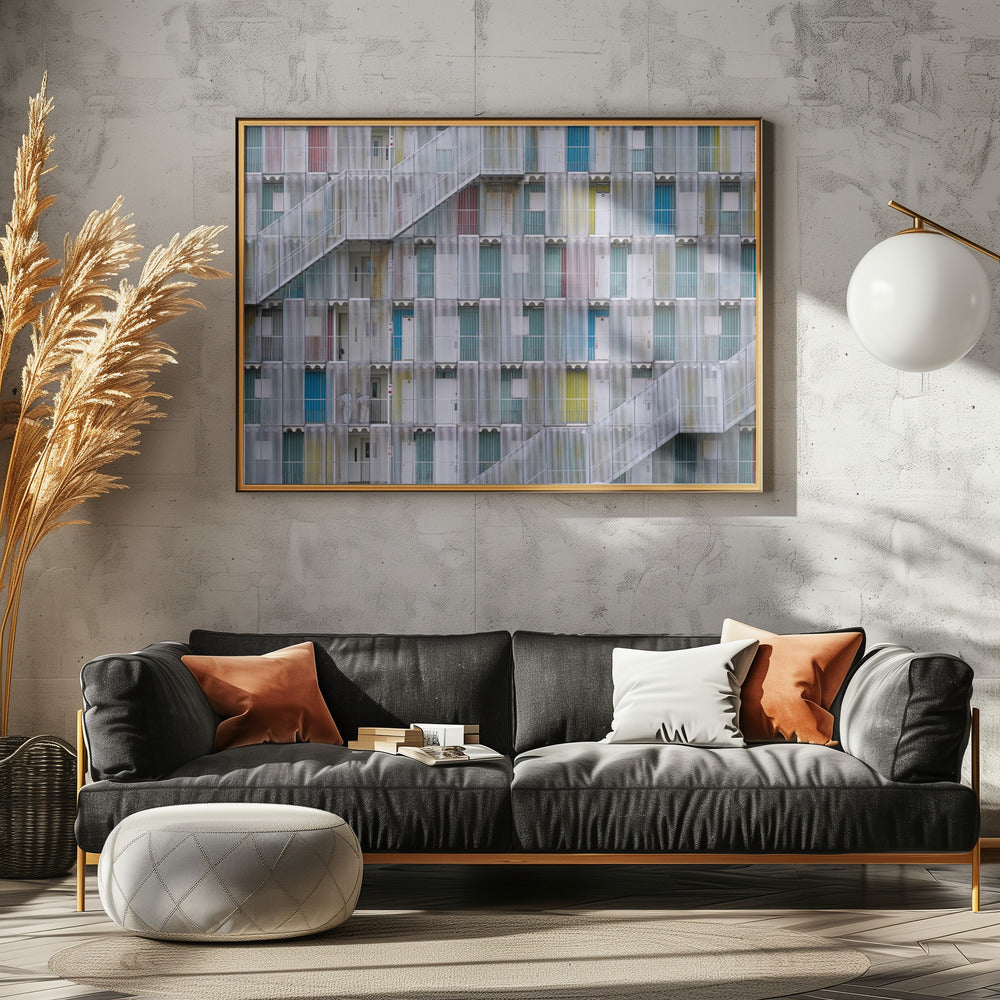 Pastellfarbene Türen | Leinwand