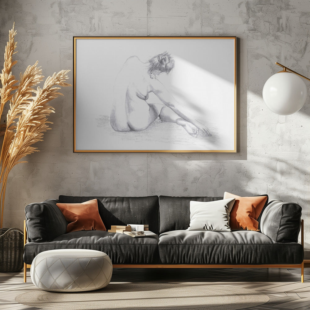 Skizze einer Frau | Leinwand