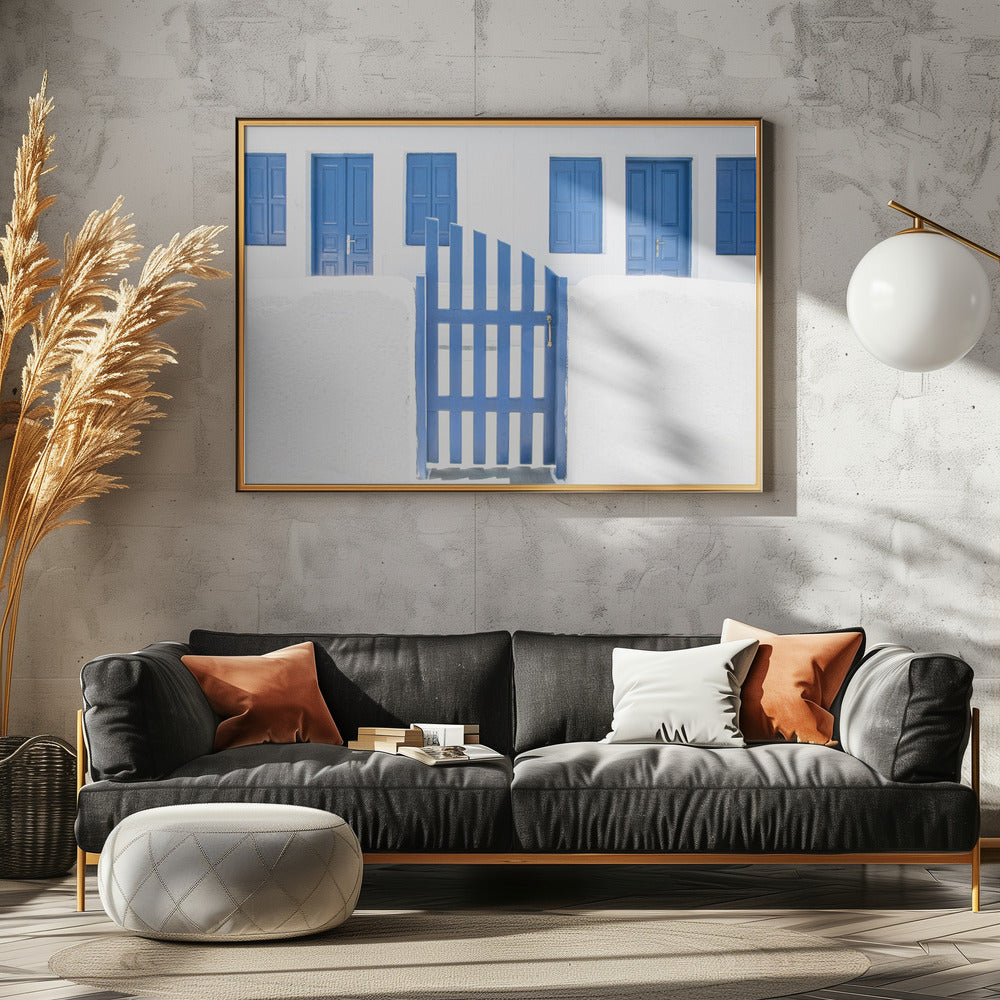 Tünche und blaue Farbe | Leinwand