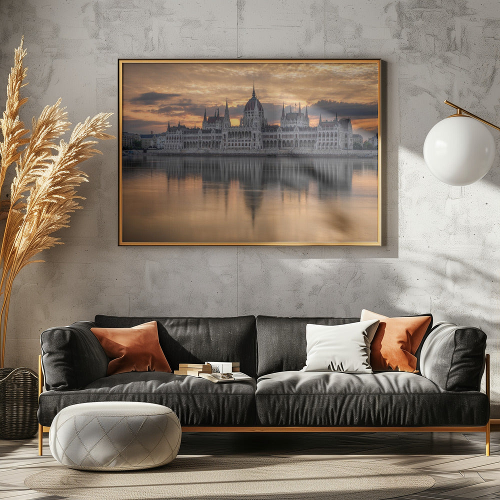 Sonnenaufgang in Budapest | Leinwand