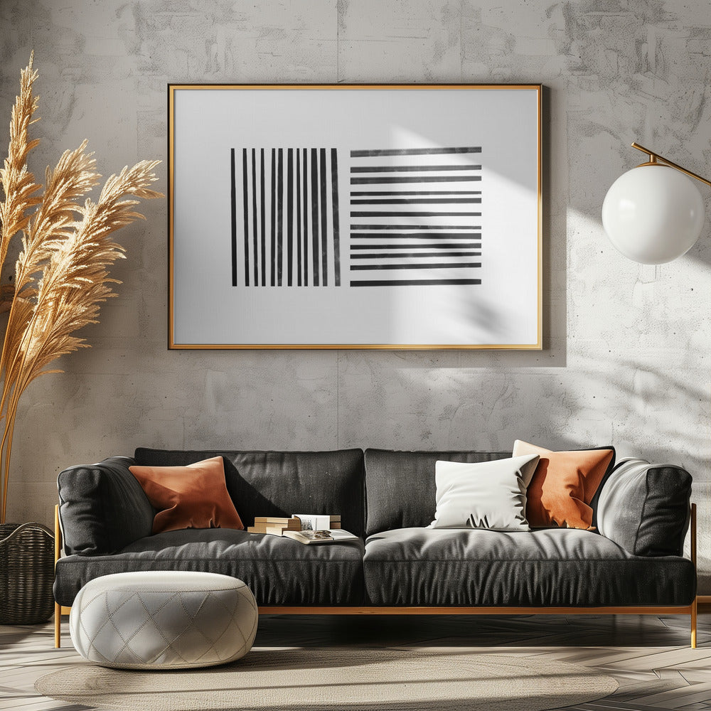 Parallele schwarze Linien | Poster
