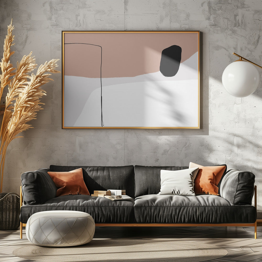 Minimalistische kräftige schwarze Formen | Poster