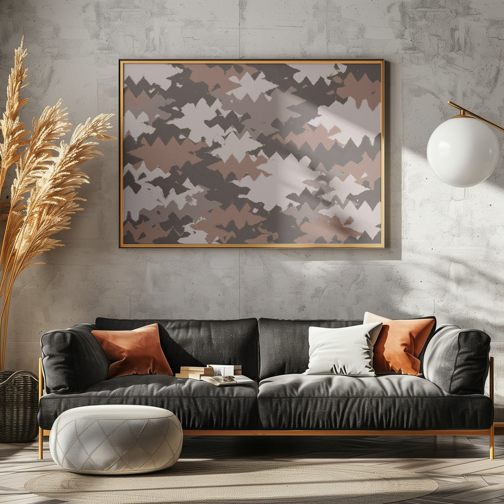 Zigzag Earth Tones | Poster