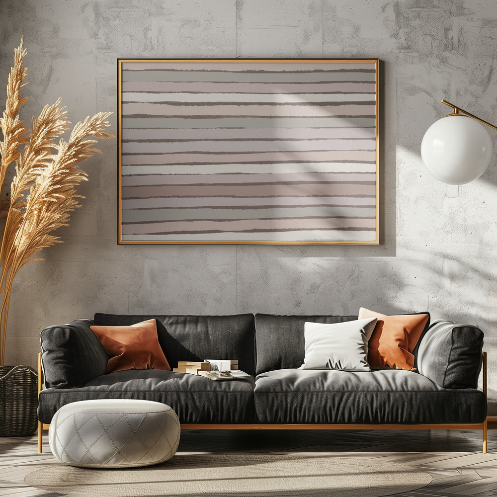 Erdige Streifen | Leinwand