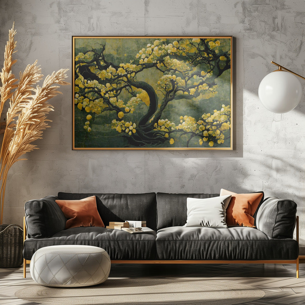 Golden Blossom Tree | Canvas