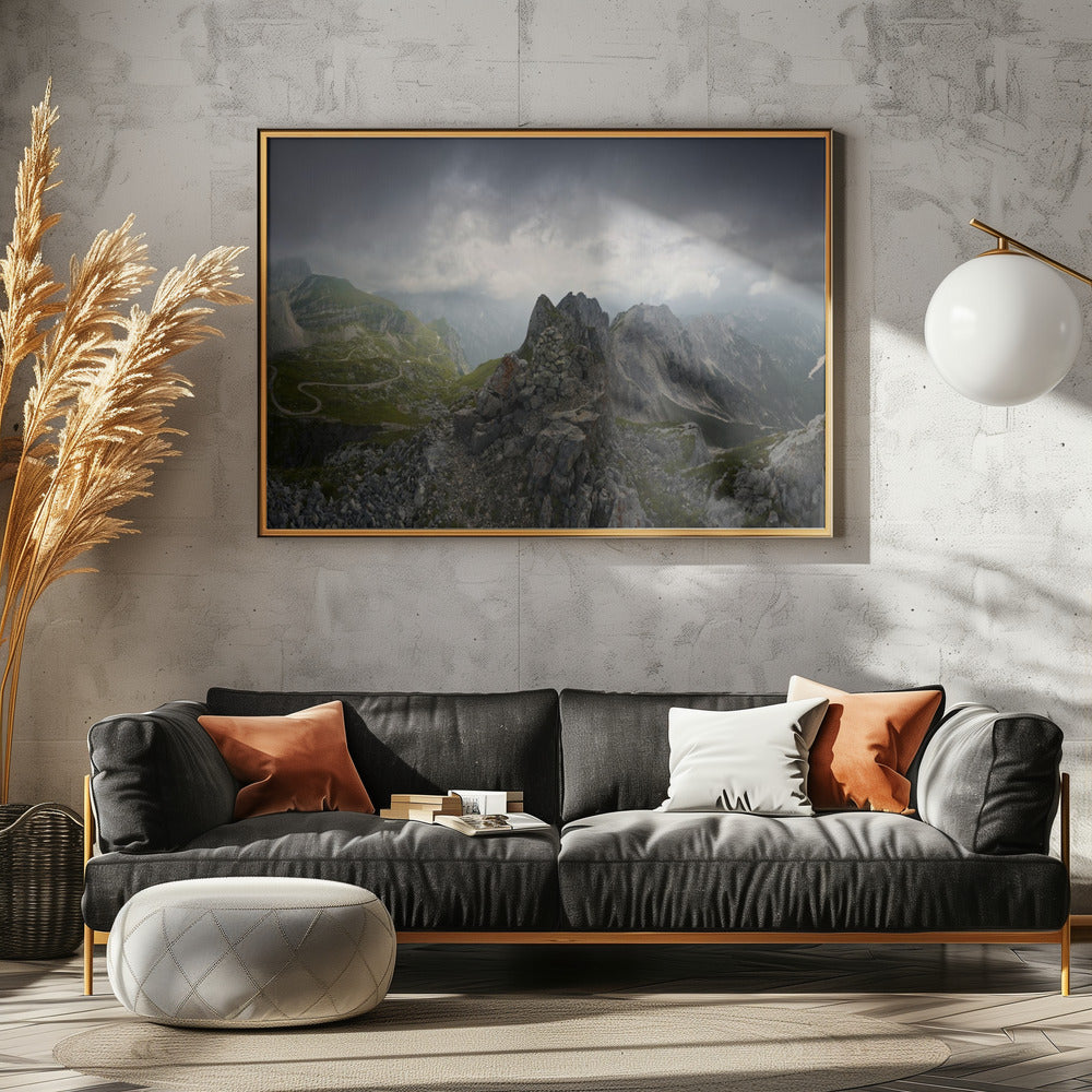 Bizarres Bergpanorama | Leinwand