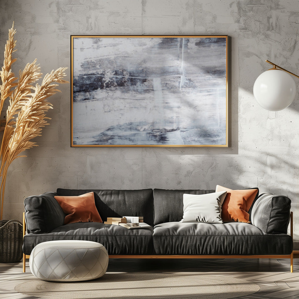 Textured Blend Of Gray And White Shades | Poster