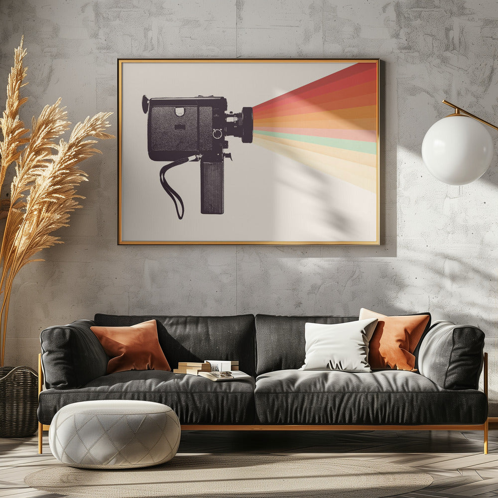 Movie Camera Rainbow | Canvas
