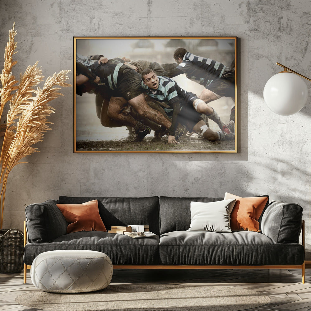 Rugby im alten Stil | Poster