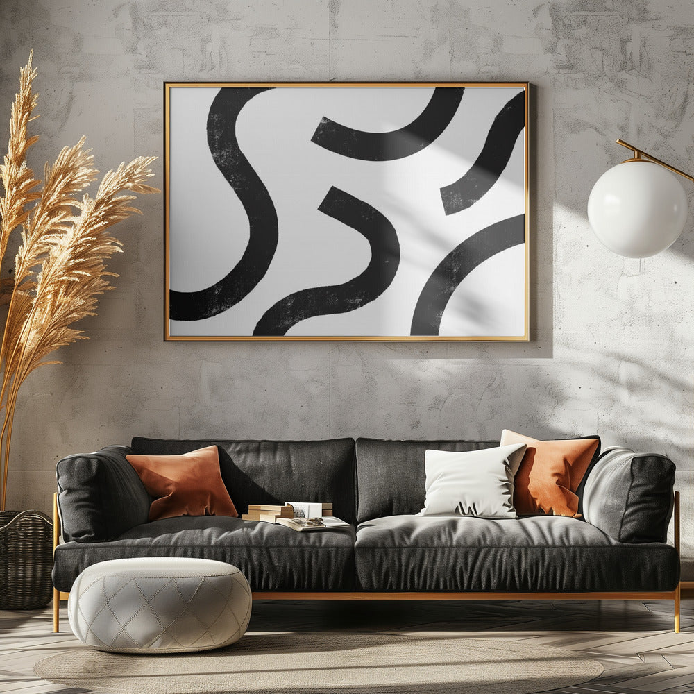 Monochrome Kurven | Poster