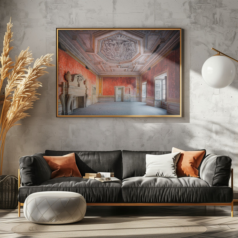 Verlassenes rotes Zimmer | Poster