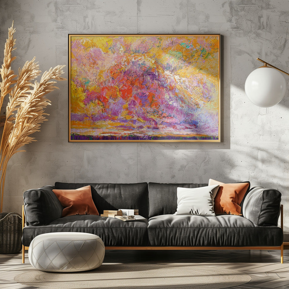Expressionistisches buntes abstraktes Poster