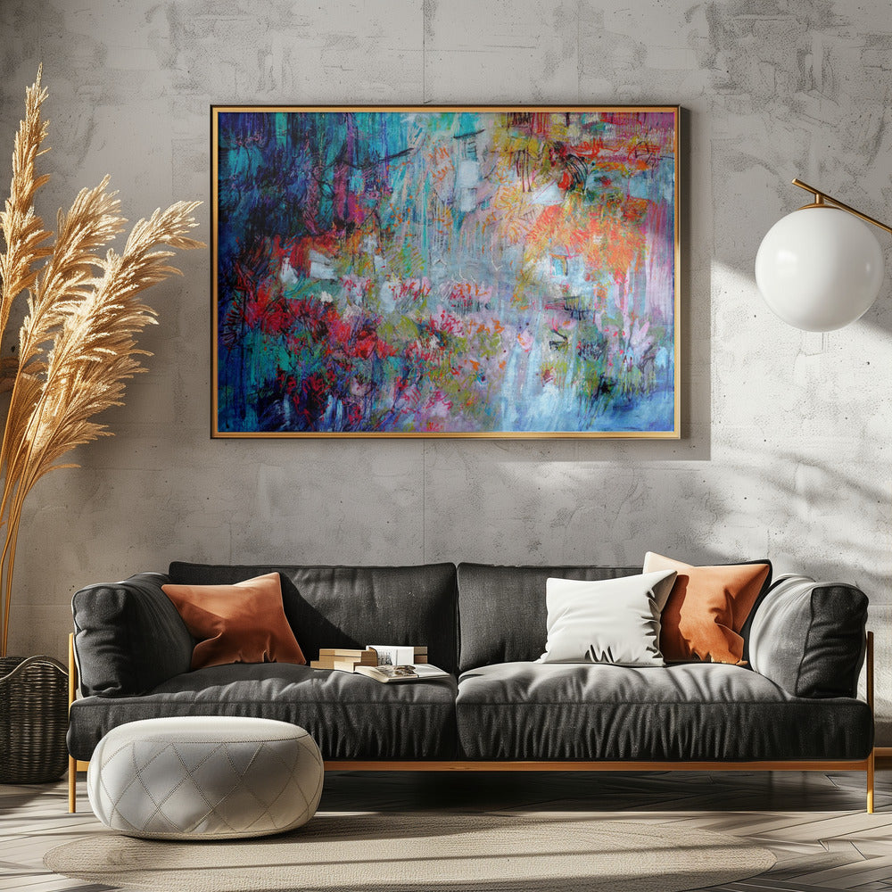 Chaotische Blütenlandschaft | Poster