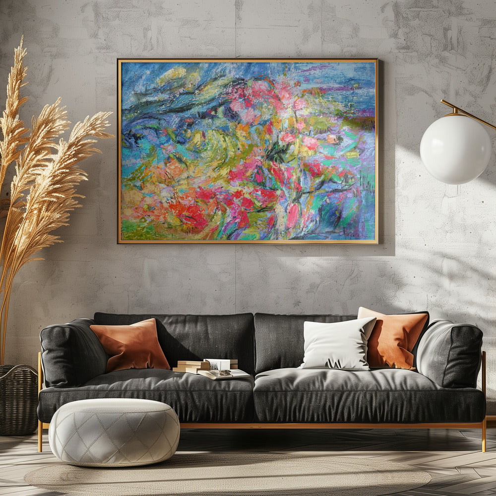 Expressionistisches buntes abstraktes Poster