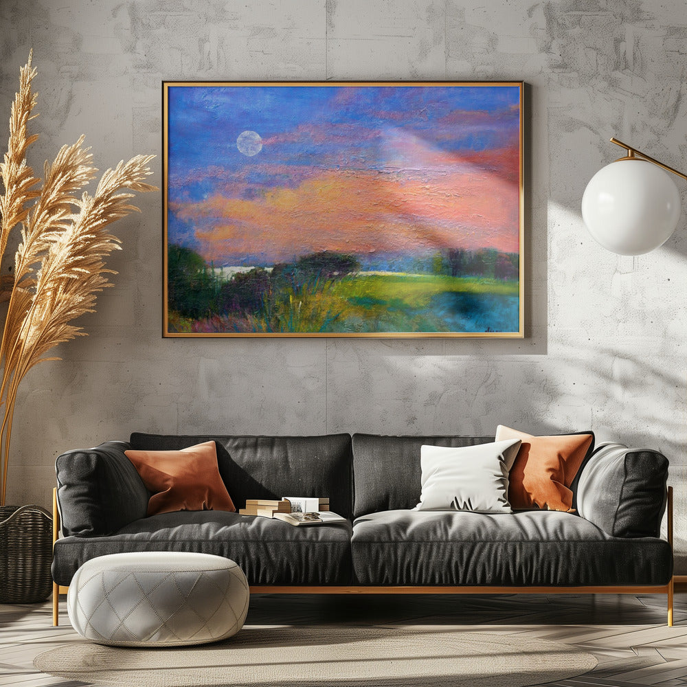 Mondbeschienener Horizont | Poster