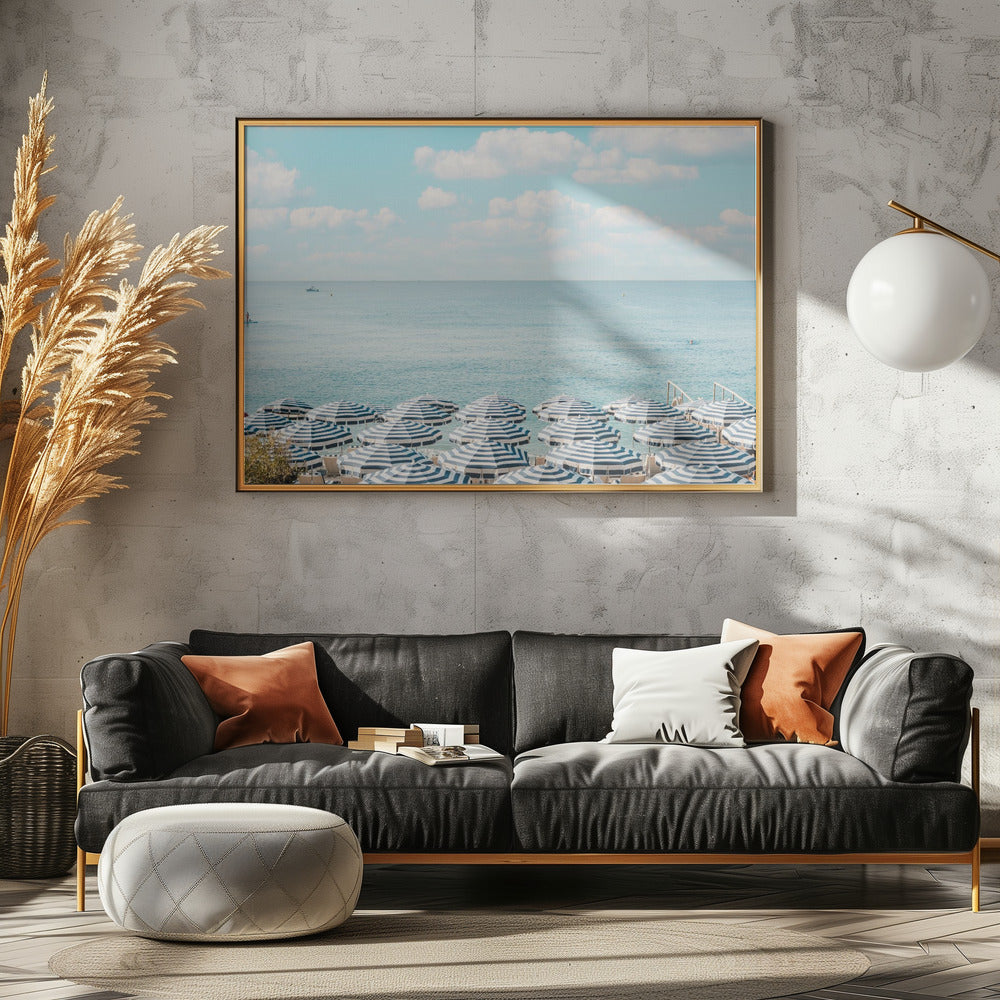 Strandschirme an der französischen Riviera II | Leinwand