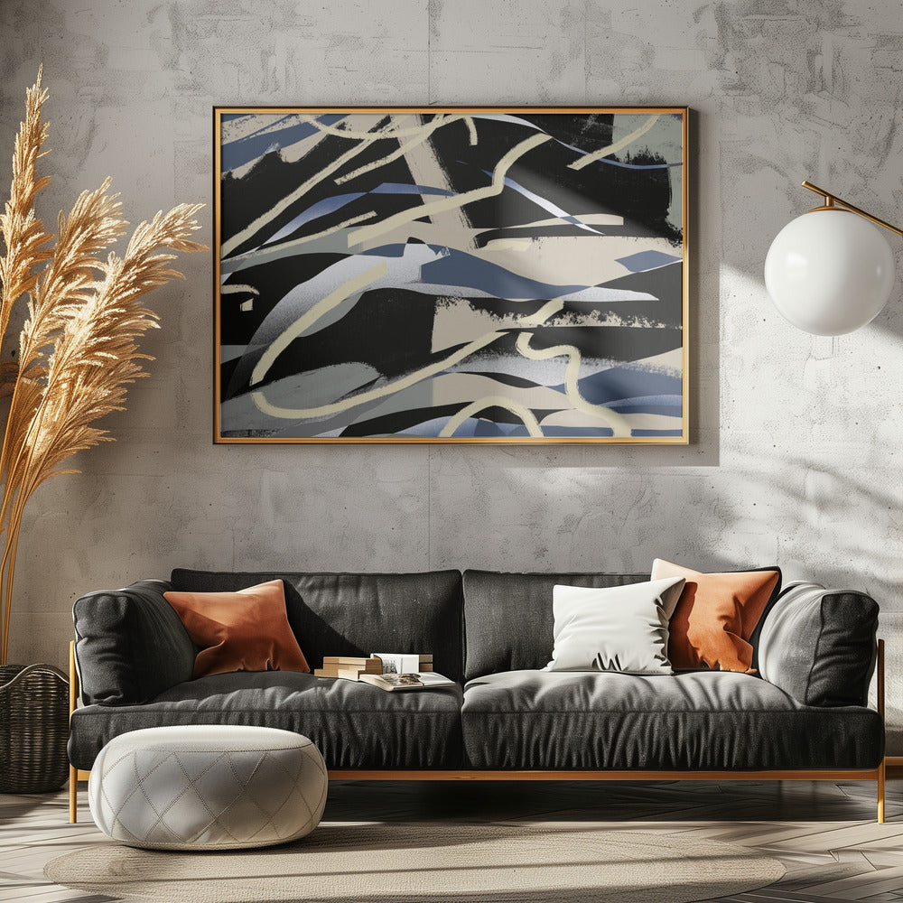 Abstrakte Bergkette | Leinwand