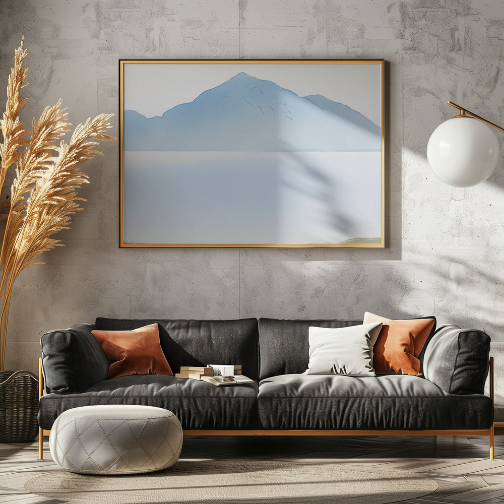 Nebliger Bergblick | Leinwand